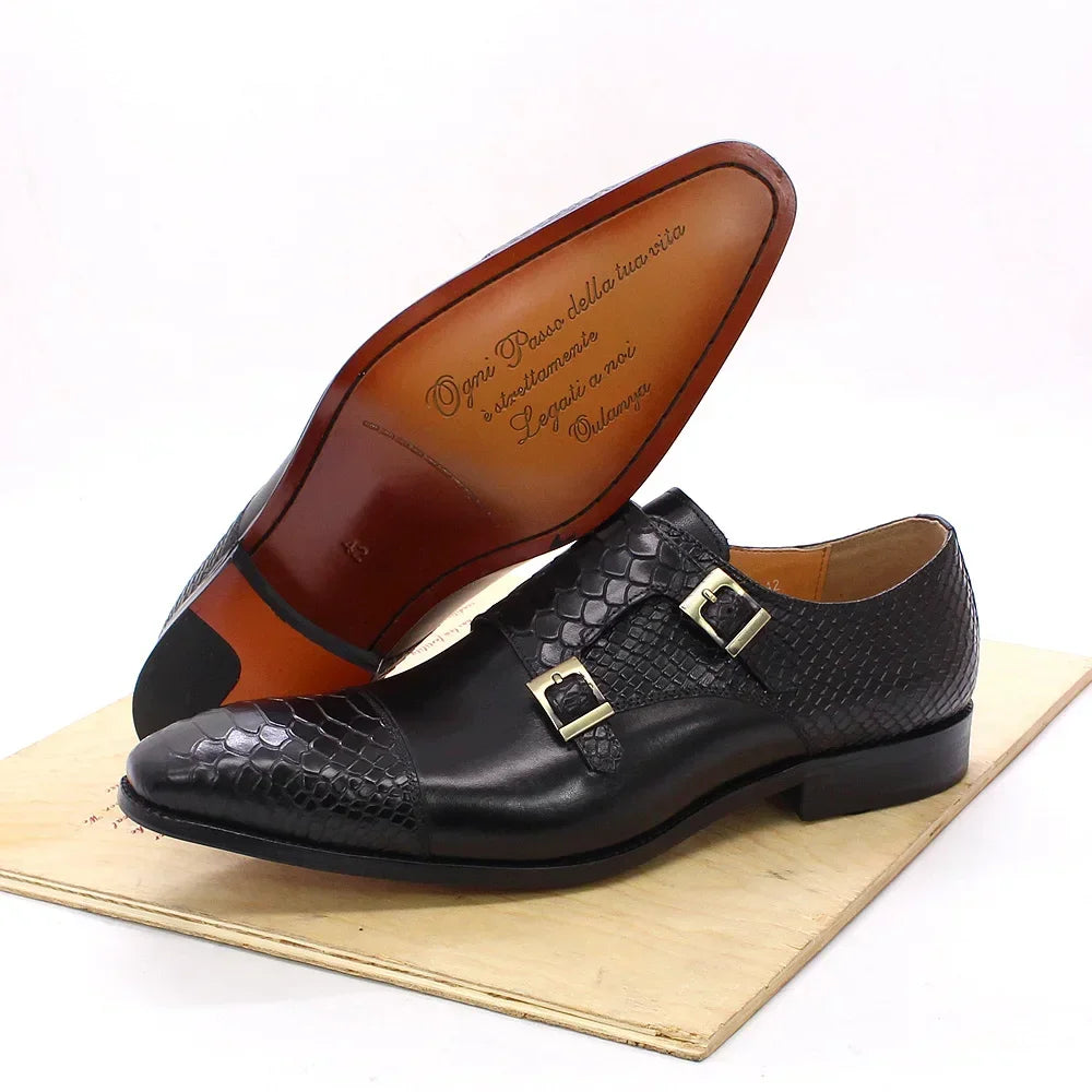 Double Monkstrap Python — Colección Zenvaro
