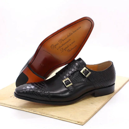 Double Monkstrap Python — Colección Zenvaro