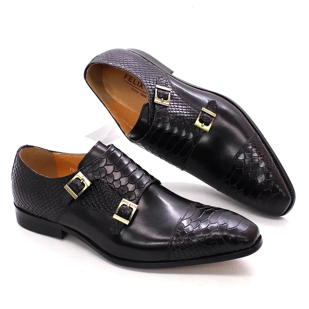 Double Monkstrap Python — Colección Zenvaro