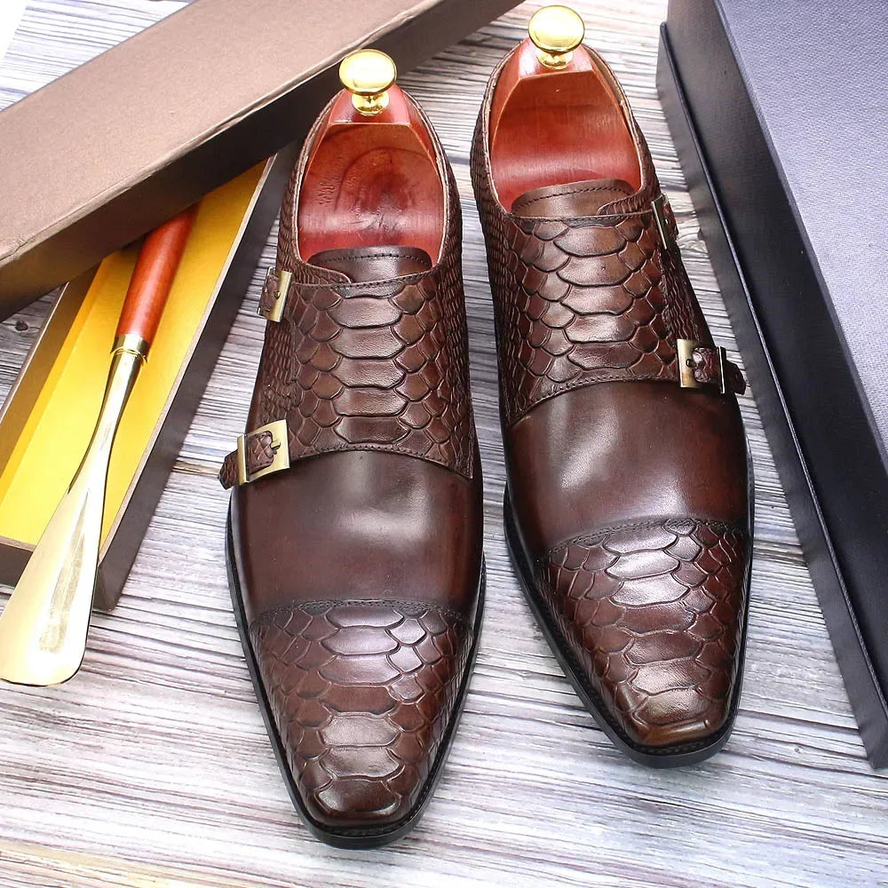Double Monkstrap Python — Colección Zenvaro
